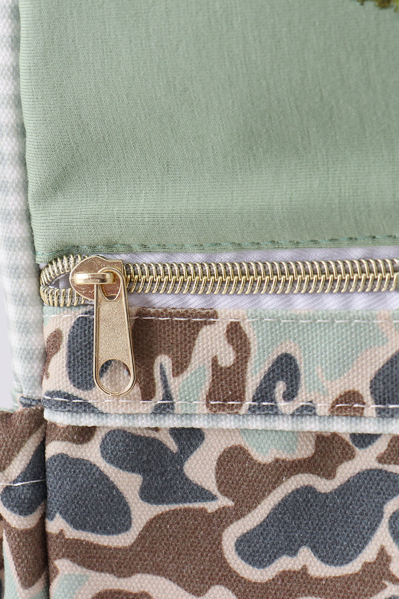 Abby & Evie Kids Camouflage bear print backpack
