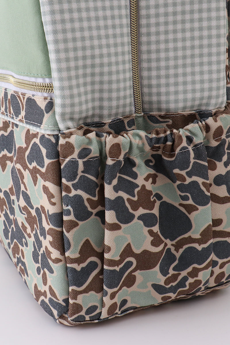 Abby & Evie Kids Camouflage bear print backpack