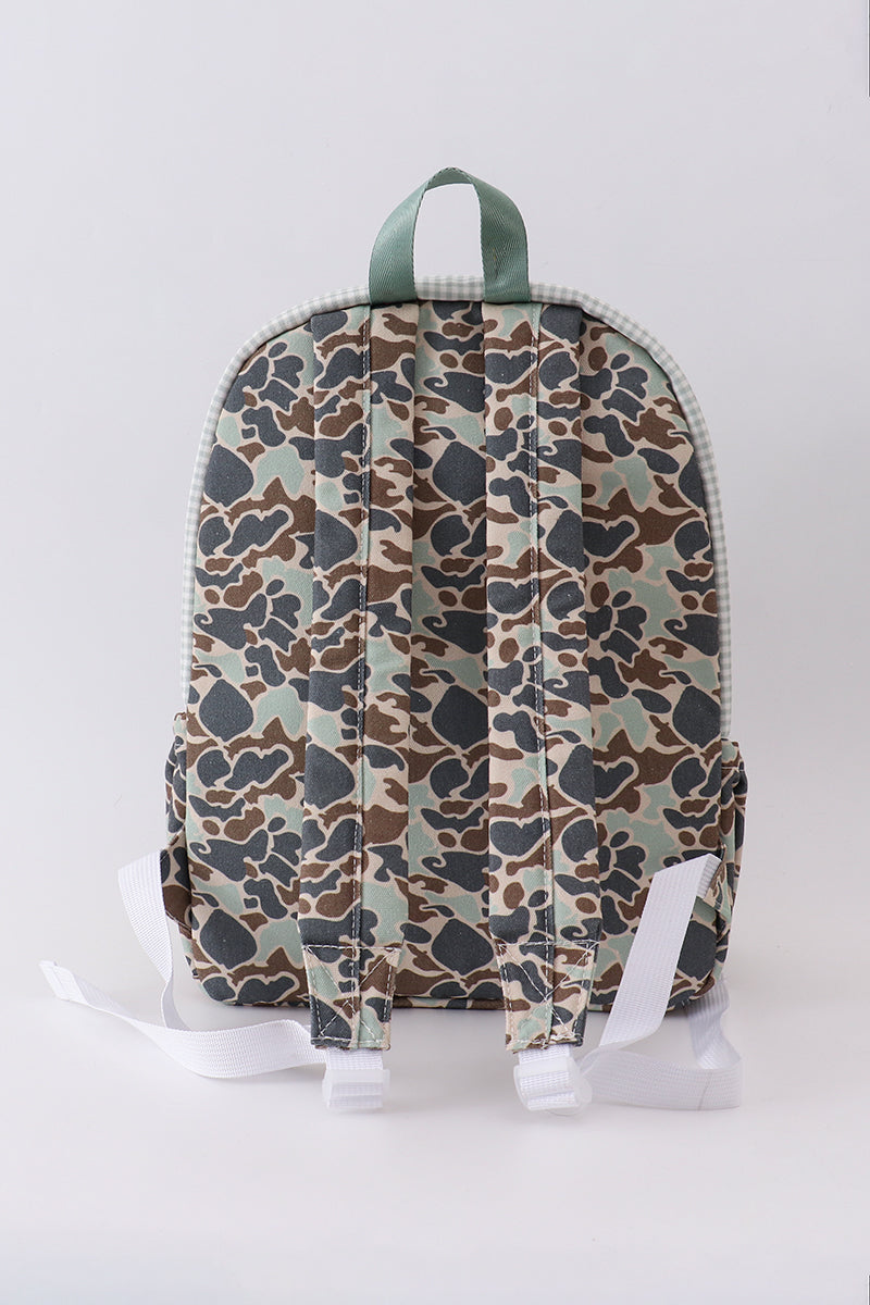 Abby & Evie Kids Camouflage bear print backpack
