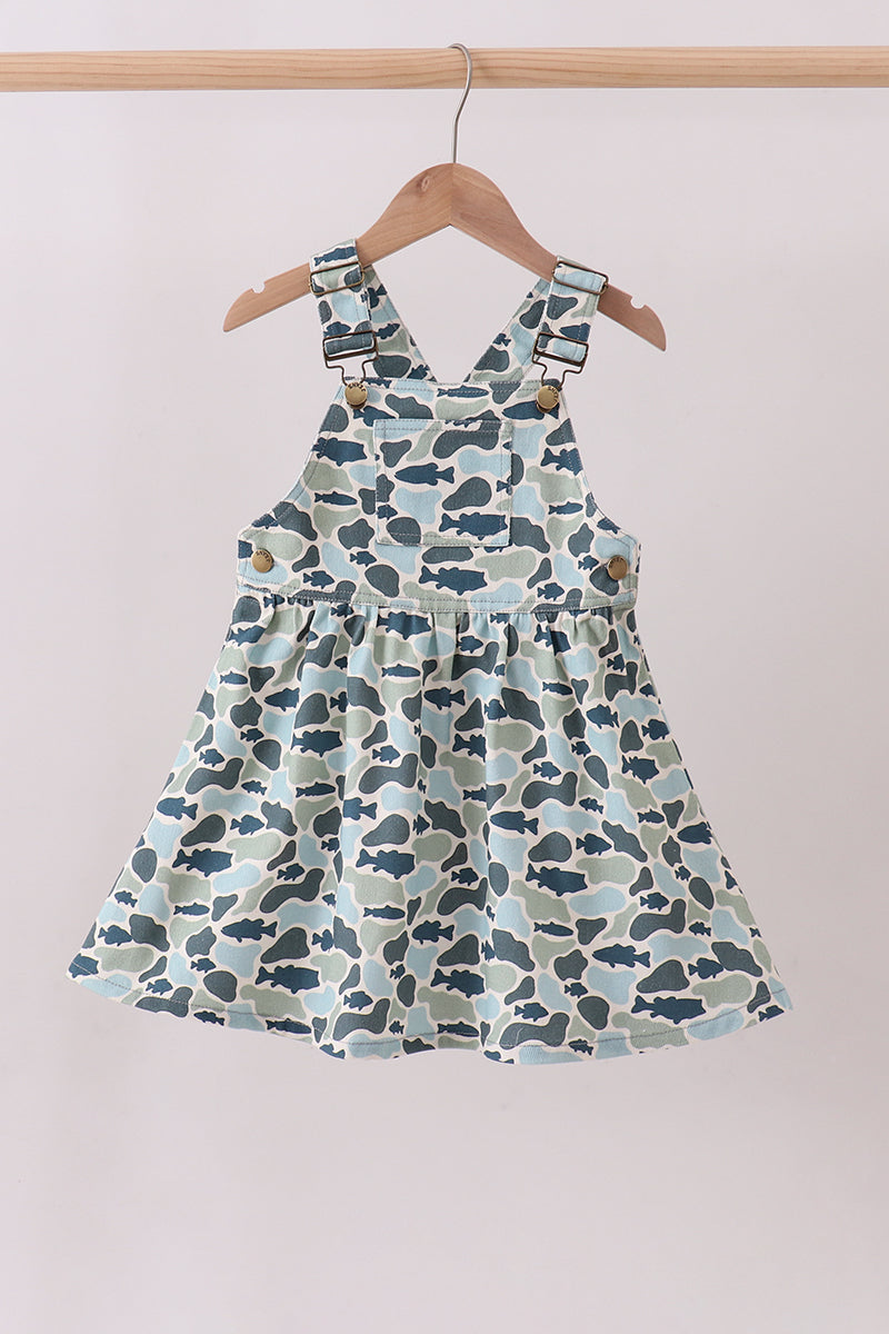 Abby & Evie Kids Camouflage denim dress
