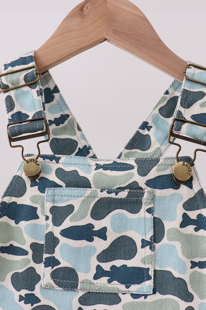 Abby & Evie Kids Camouflage denim dress