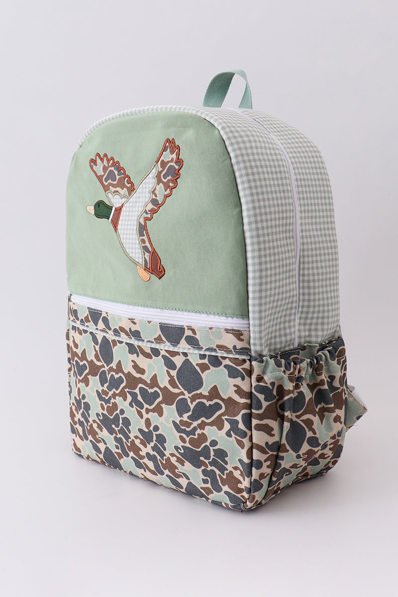 Abby & Evie Kids Camouflage duck print backpack