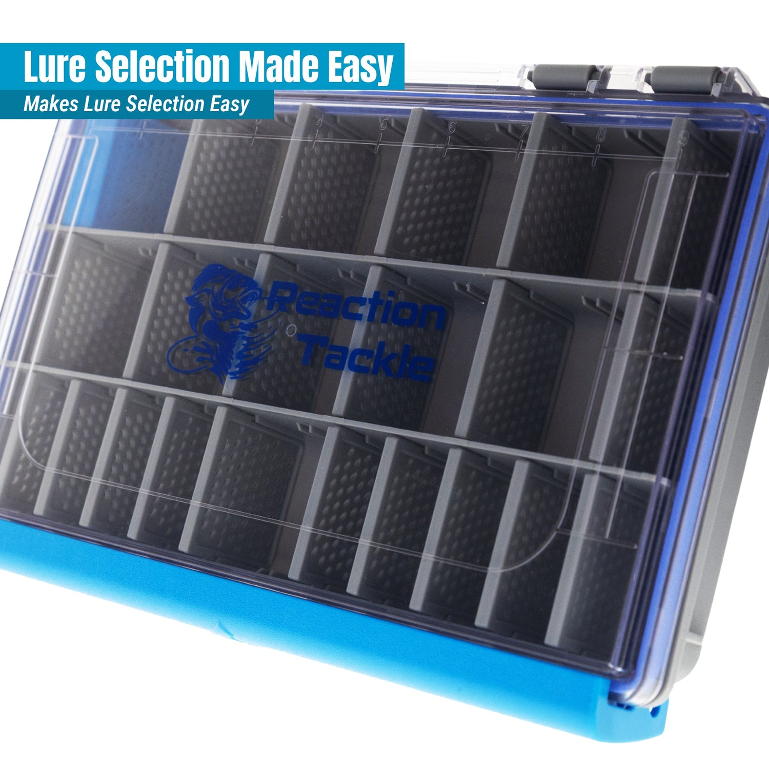 Reaction Tackle Ultra Elite Tackle Tray- Water Resistant with Single Clip Design