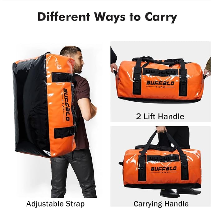 Buffalo Gear 127QT Duffel Dry Bag With Waterproof Zipper