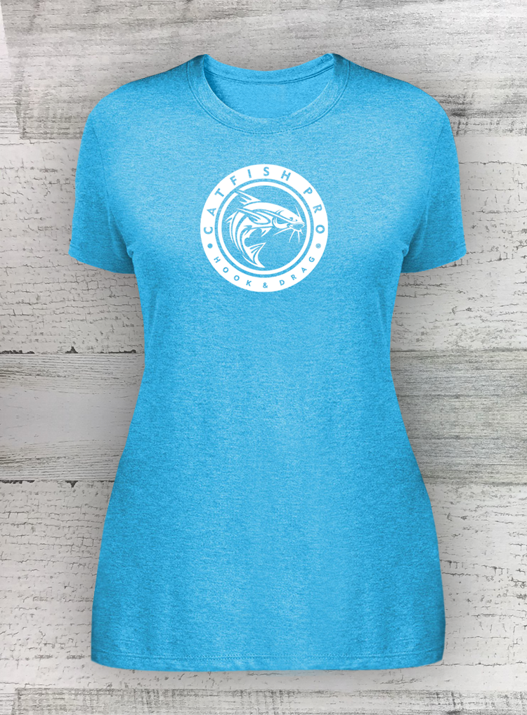 WOMEN’S PERFECT TRI ® TEE -Hook &Drag- CIRCLE SERIES - Walleye Catfish Crappie Bass