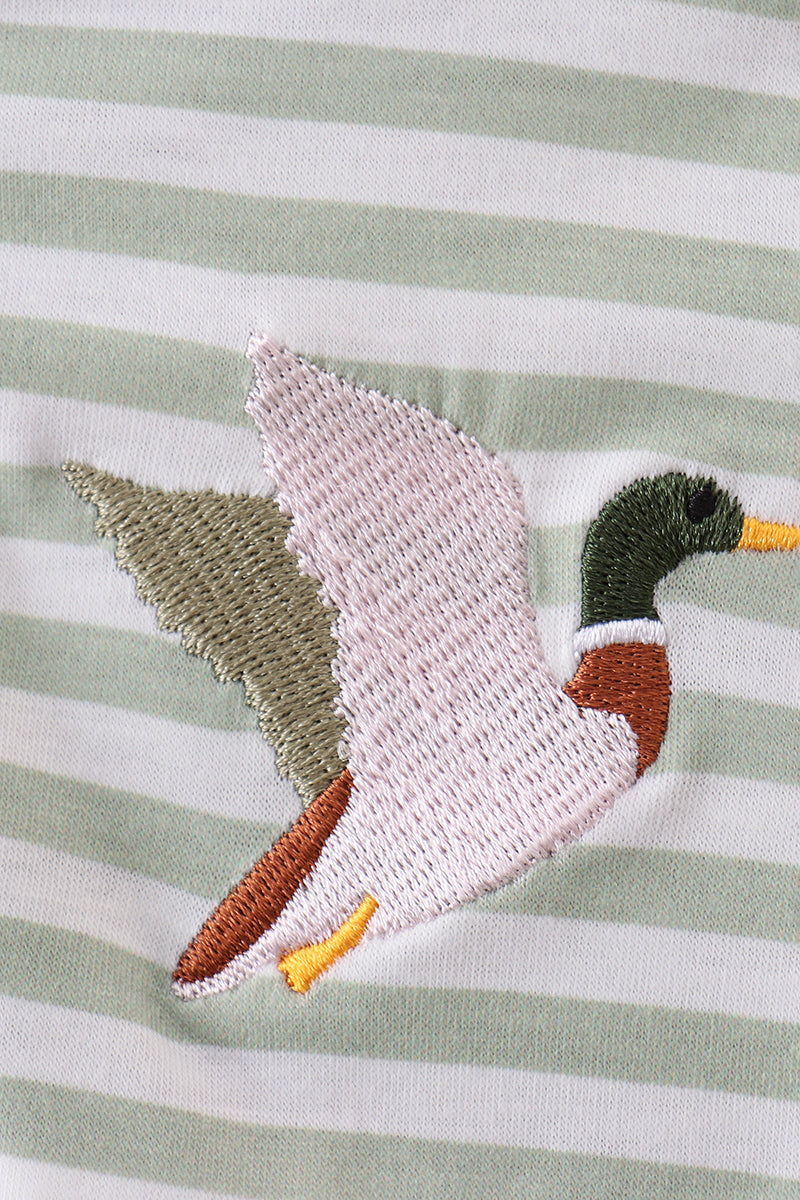 Abby & Evie Kids Camouflage duck embroidery pullover