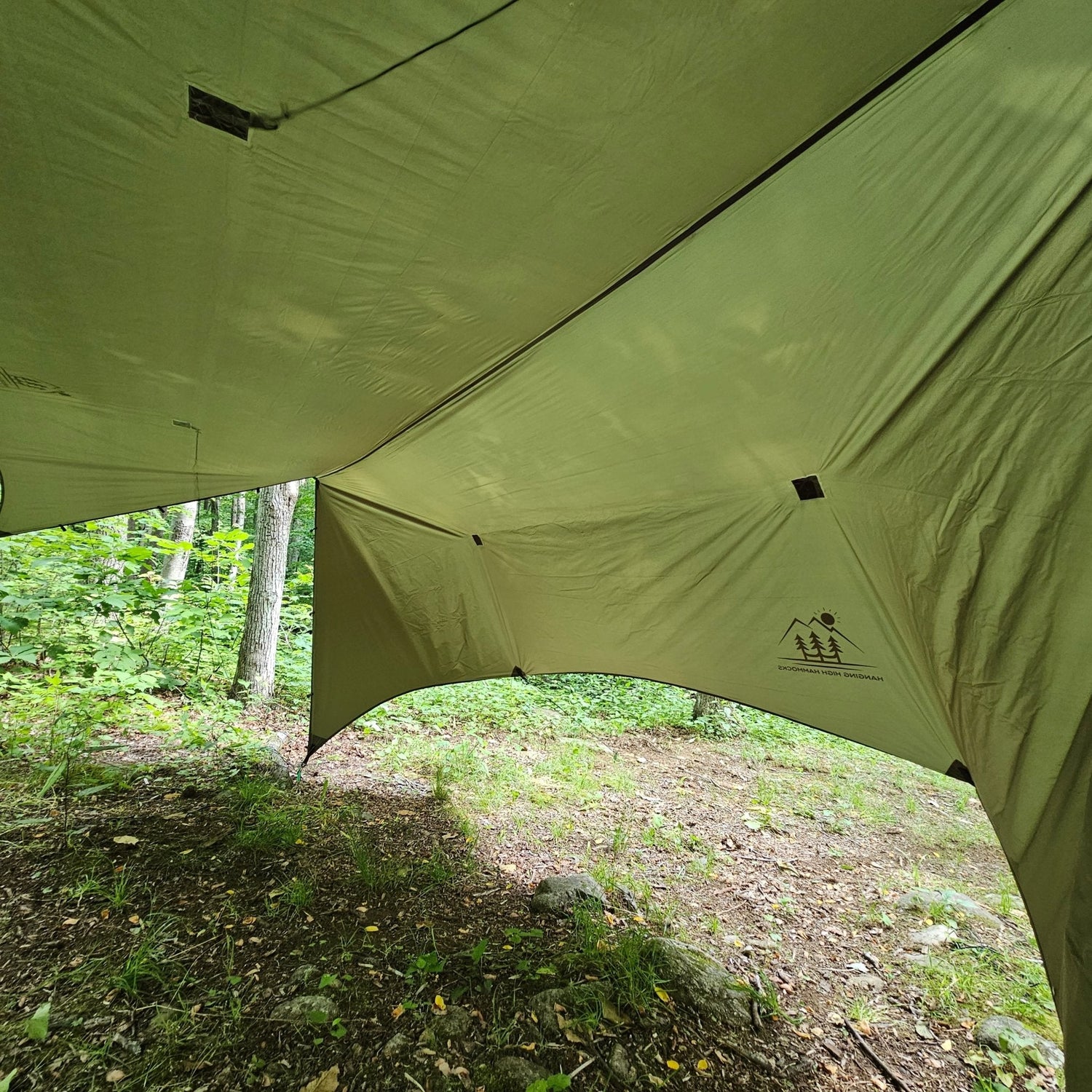 Hanging High Hammocks Hideaway Tarp – 12' Hammock Rain Tarp