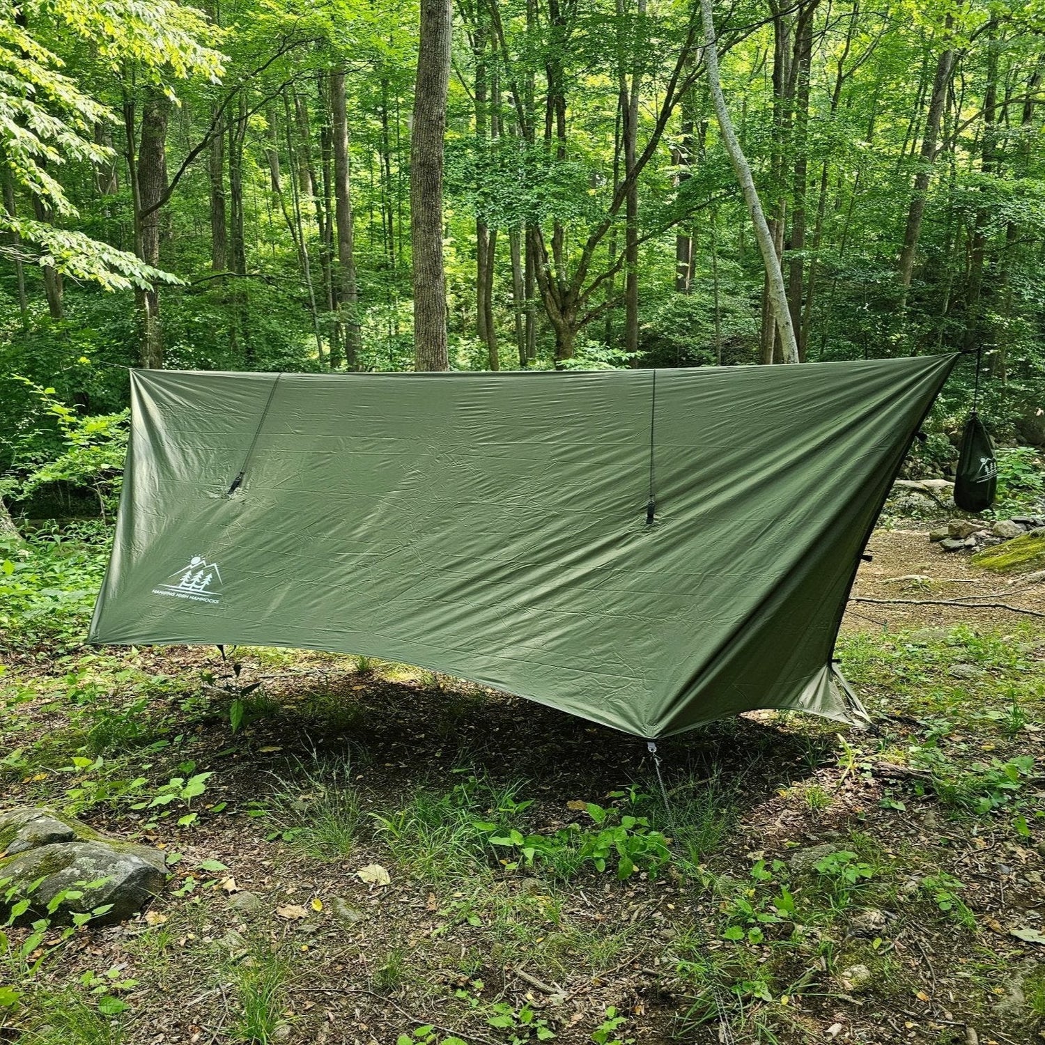 Hanging High Hammocks Hideaway Tarp – 12' Hammock Rain Tarp