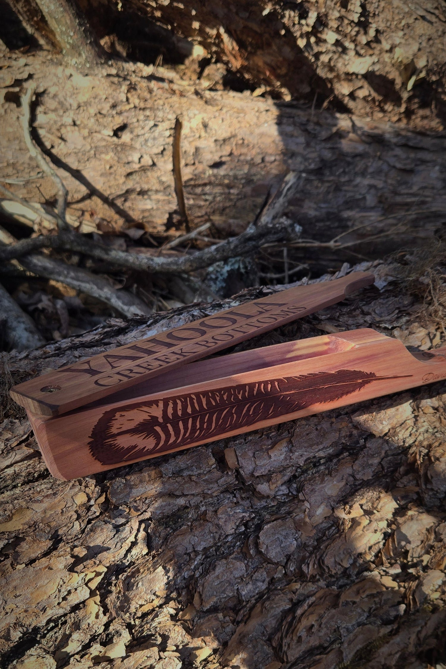 Long Box Call cedar sides Cedar Paddle dugout