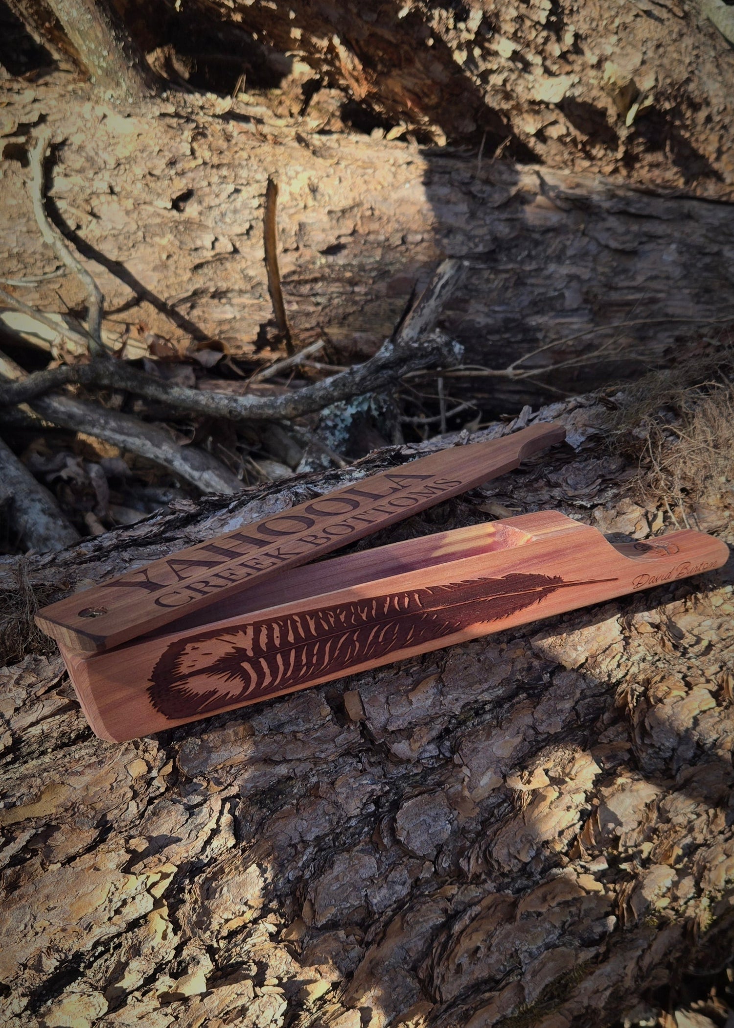 Long Box Call cedar sides Cedar Paddle dugout