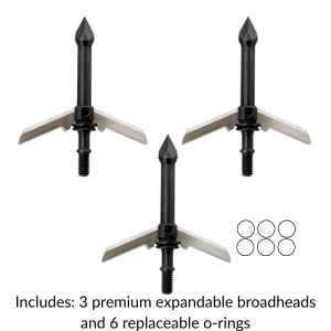 2 Blade Expandable Mechanical Broadhead | 2.25 Inch Cutting Diameter |TOTA | 100 grain
