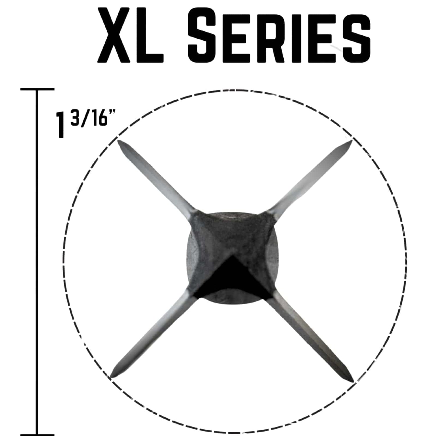 TOTA | 100 grain XL broadhead | 1-3/16-inch solid | fixed blade