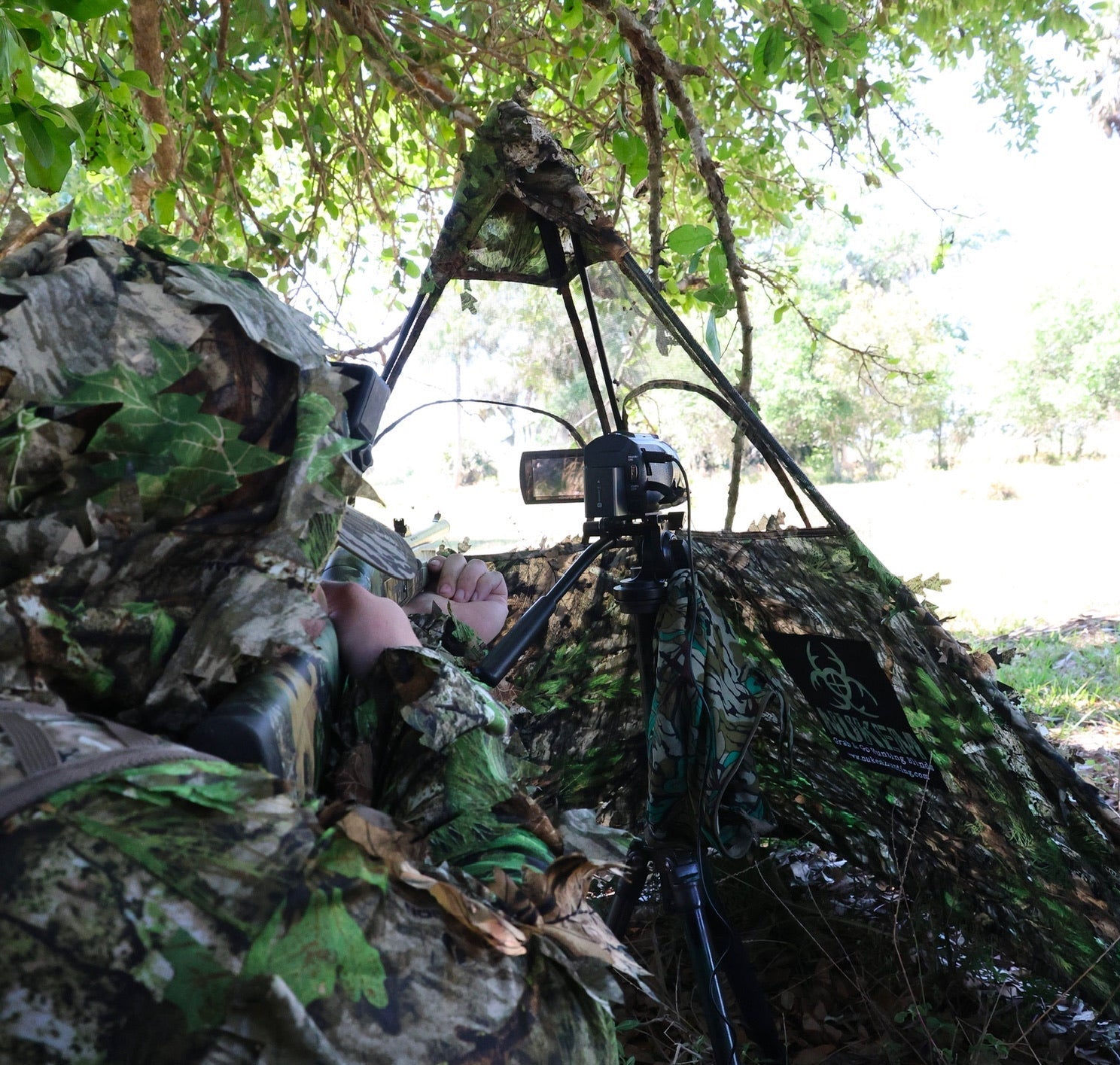 Nukem Hunting Hunting Blind - Mossy Oak Obsession 3D Leafy