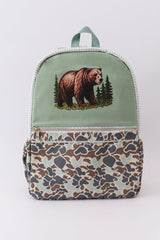 Abby & Evie Kids Camouflage bear print backpack