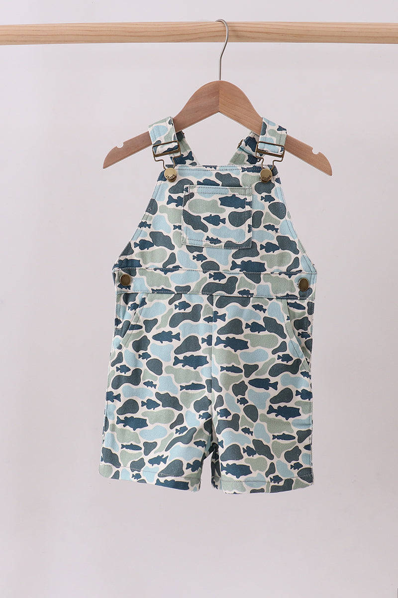 Abby & Evie Kids Camouflage denim overall