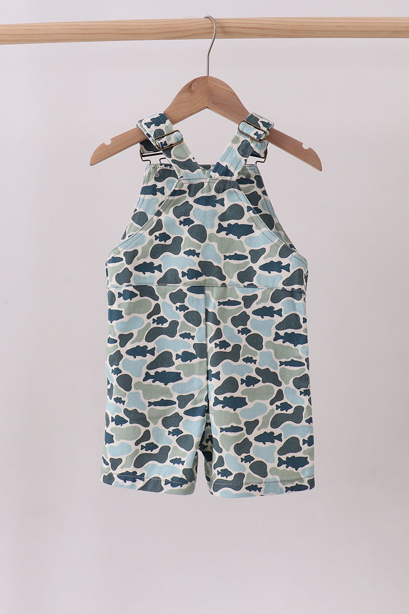 Abby & Evie Kids Camouflage denim overall