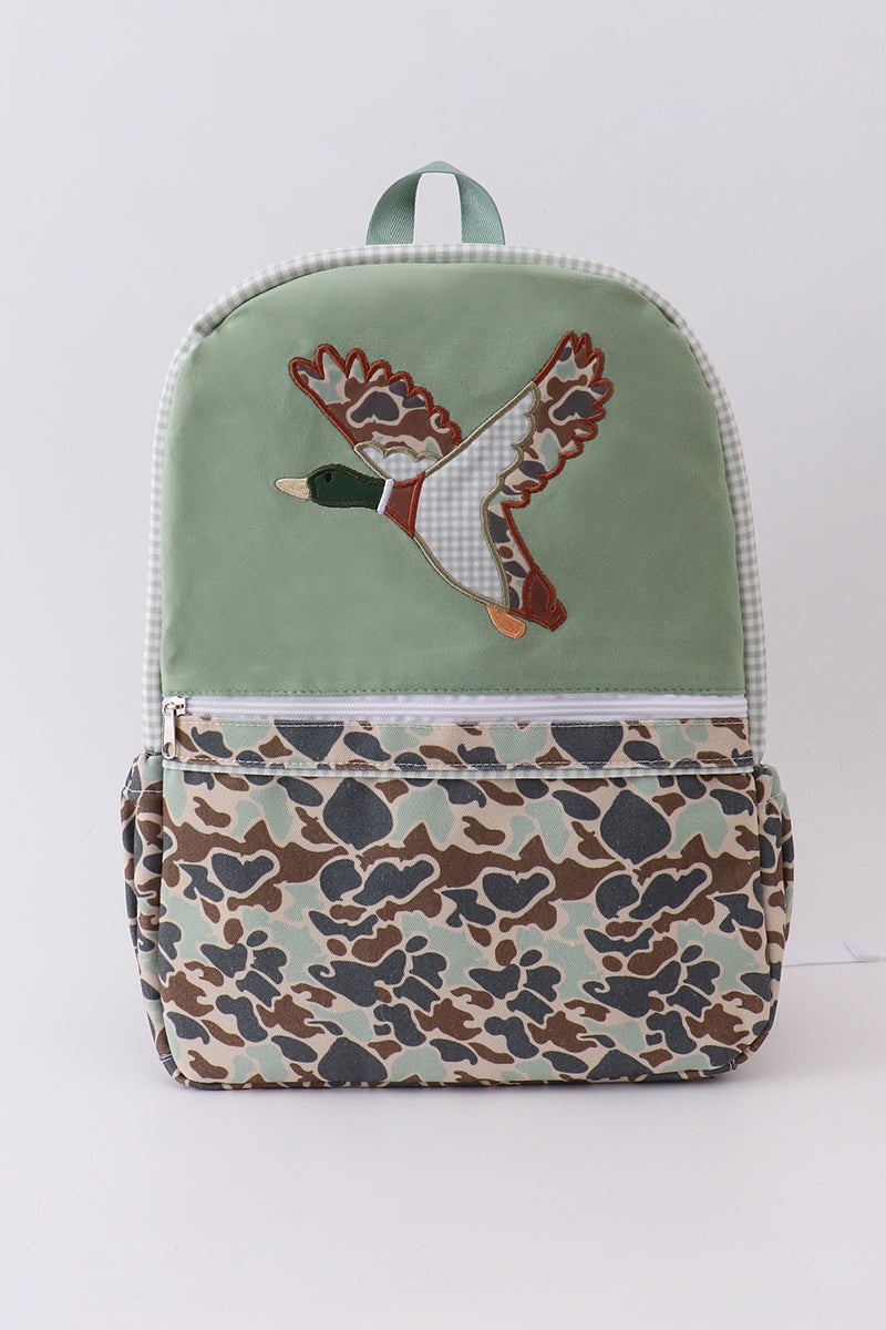 Abby & Evie Kids Camouflage duck print backpack