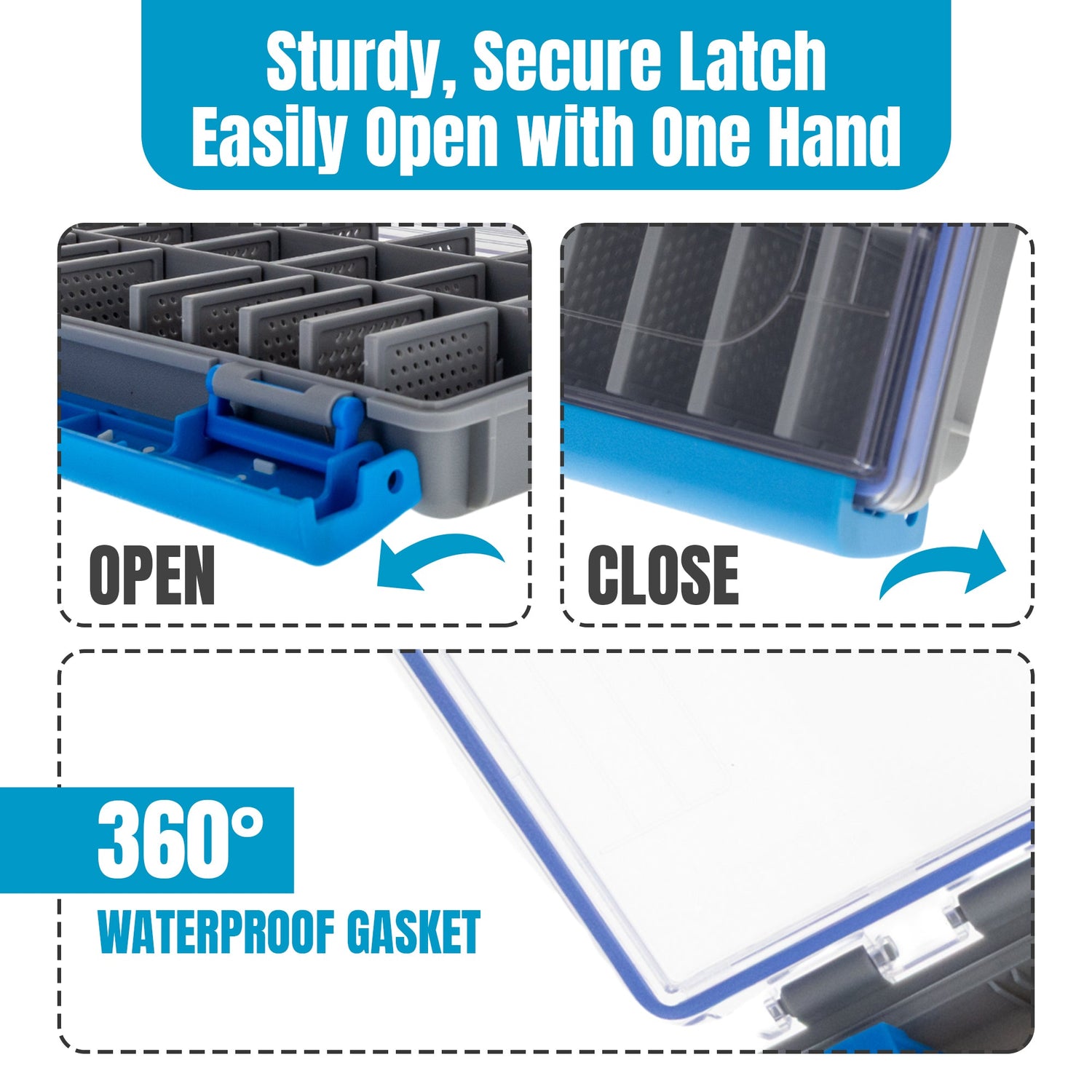 Reaction Tackle Ultra Elite Tackle Tray- Water Resistant with Single Clip Design