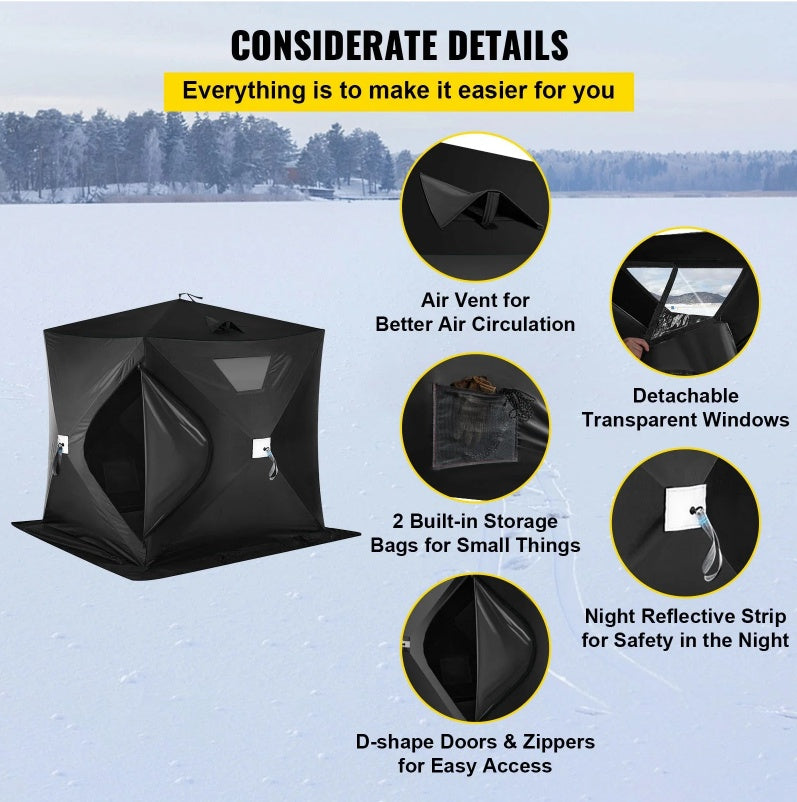 2-3 Person Pop-Up Ice Fishing Shelter