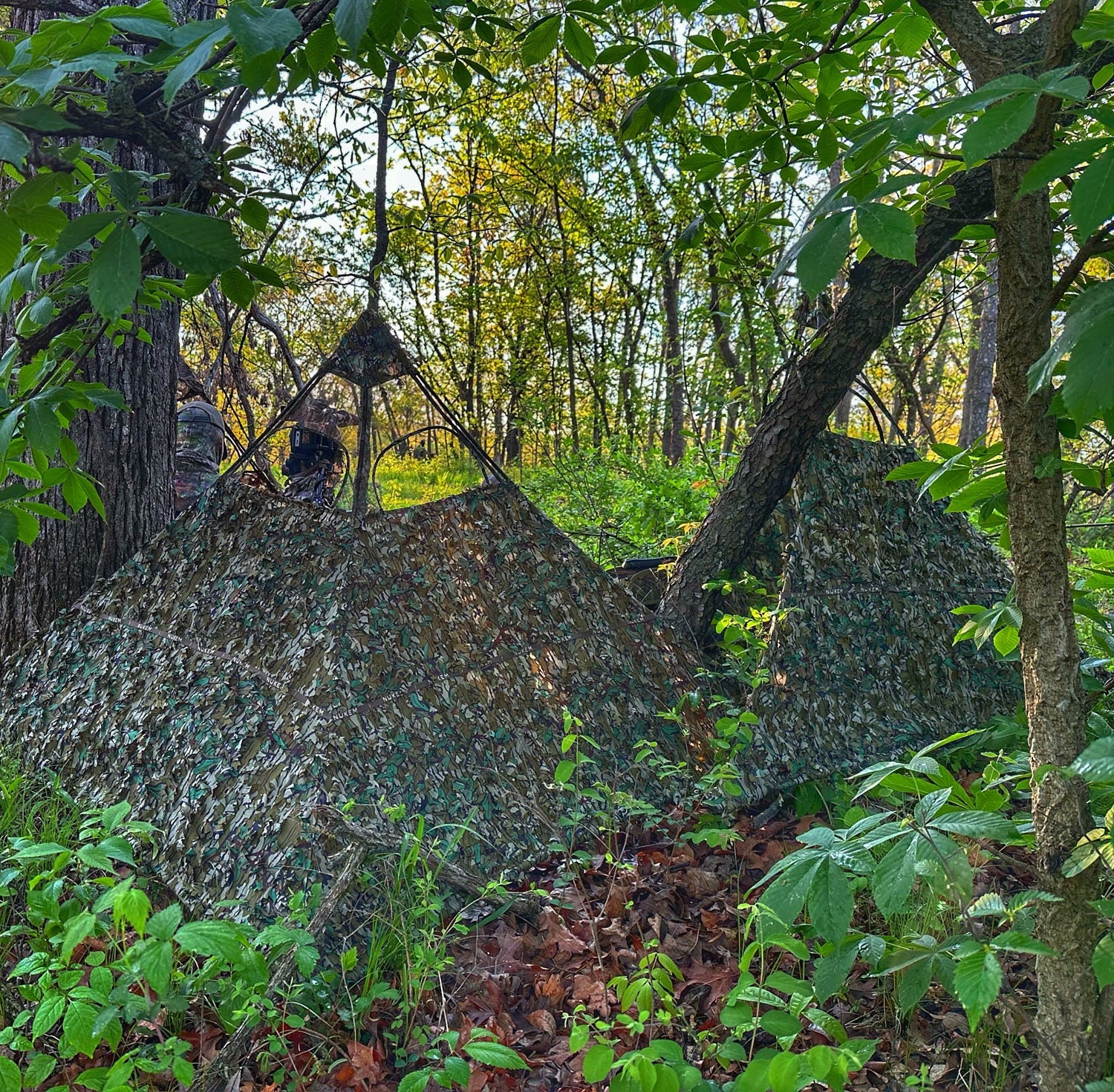 Nukem Hunting Hunting Blind - Mossy Oak Greenleaf 3D Leafy