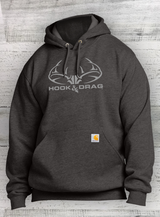 HD Big Buck - Carhartt ®Hook& Drag- Midweight Hooded Sweatshirt - Moss, Black, Carbon Heather