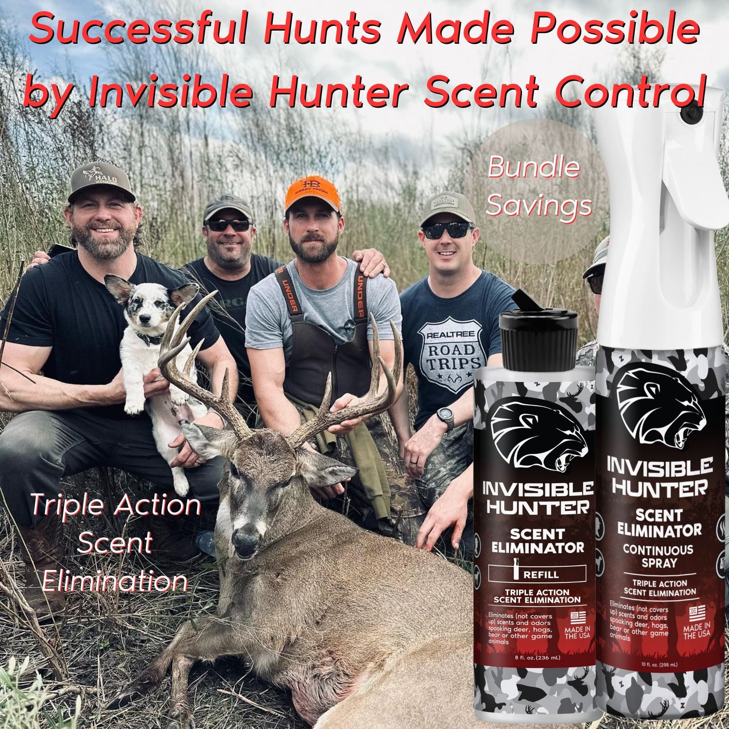 Invisible Hunter Scent Eliminator Continuous Spray + Refill
